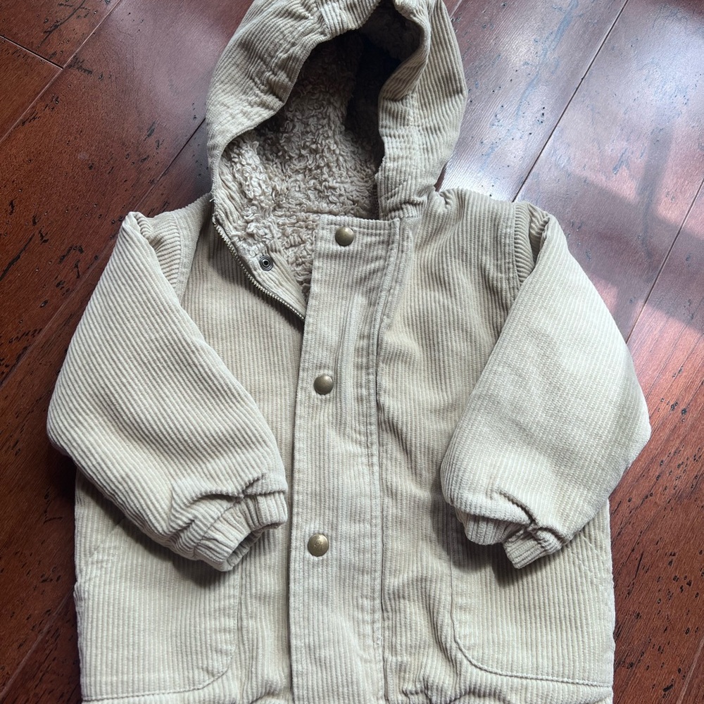 The simple folk Corduroy Coat Oatmeal size 2/3